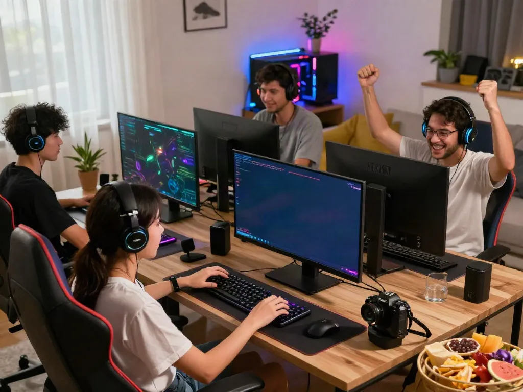 Online gaming excitement on http://debet-onl.com with players immersed in vibrant gaming atmosphere.